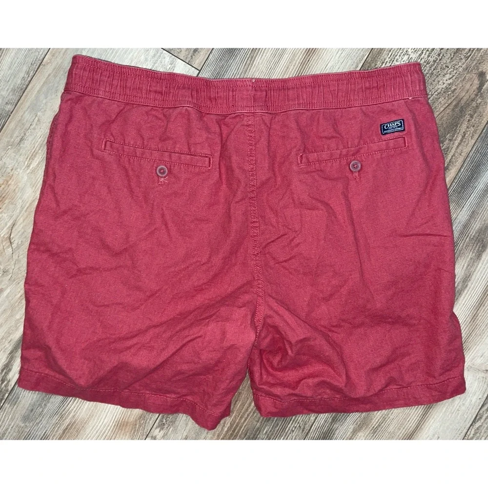 Chaps Linen‎ Blend Shorts Mens XL Elastic Waist Drawstring Casual Lightweight
